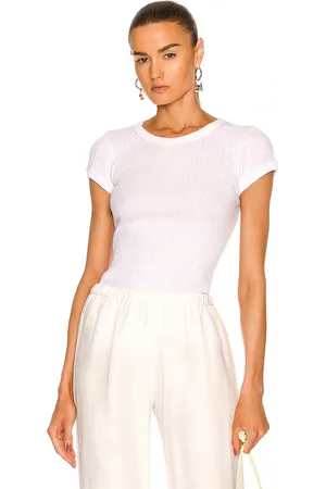 ENZA COSTA Soft Cotton Cap Sleeve Crew Top in