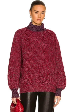 Ganni Rib Knit Sweater in Red
