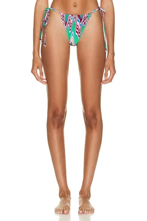 PATBO Wave String Bikini Bottom in Green