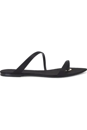 Saint Laurent Tanger Flat Slide in Black