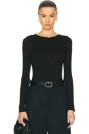 NILI LOTAN Jordan Henley Tee in Black