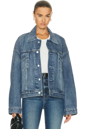 GRLFRND Christi Oversized Denim Jacket in Denim-Light