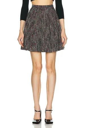 Dior Mixed Tweed Skirt in Black