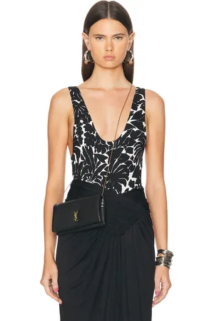 Saint Laurent Palm Print Bodysuit