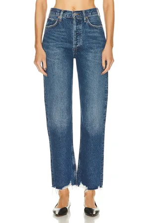 AGOLDE 90s Pinch Waist High Rise Straight in Denim-Medium