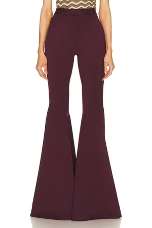 Saint Laurent Flare Trouser in Wine