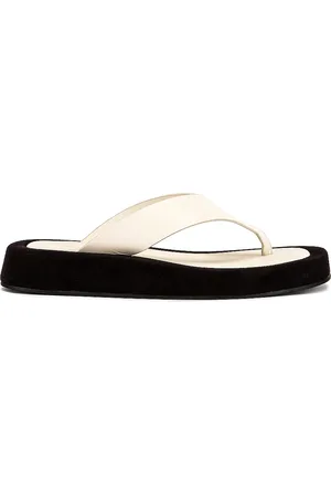 The Row Ginza Thong Sandals in Cream