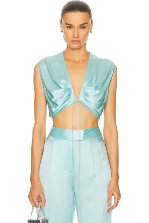 The Sei Draped Crop Top in