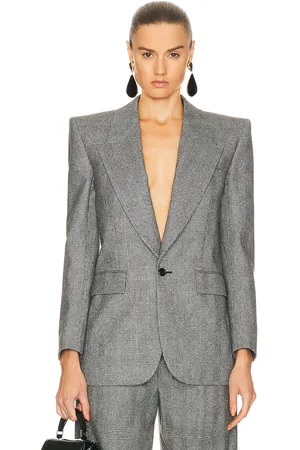 Saint Laurent Tailored Blazer in Grey