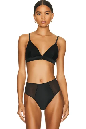 Wolford Stretch Silk Built Up Bralette in Black