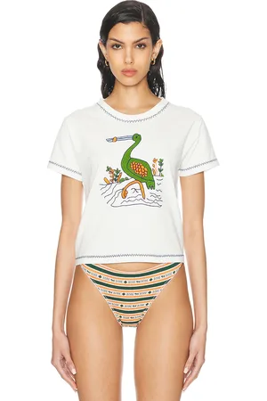 BODE Embroidered Heron Tee in
