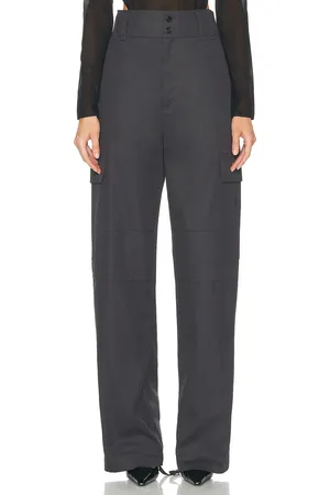 Saint Laurent Wide Leg Pant in Grey