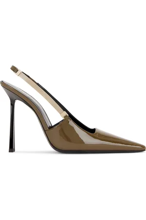 Saint Laurent Blake Slingback Pump in Olive