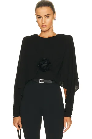 Saint Laurent Long Sleeve Top in Black