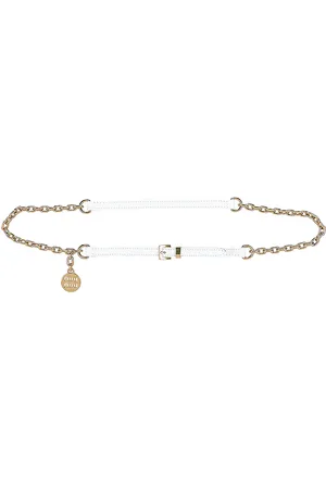 Miu Miu Chain Belt in White