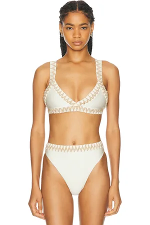 PATBO Jute Trim Bikini Top in