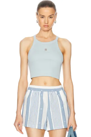 Givenchy Cropped Tank Top in Blue