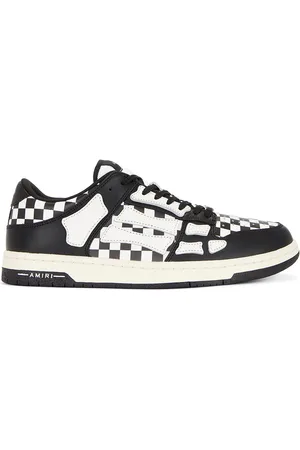 AMIRI Checkered Skeleton Low Top Sneaker in Black