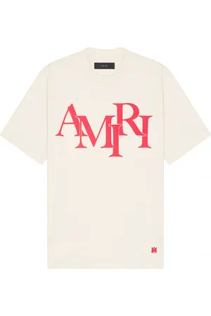 AMIRI Staggered Tee in Cream