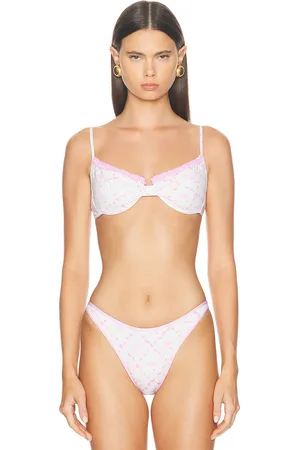 Heavy Manners X Elsa Hosk Ruffled Up Underwire Bikini Top in Ivory