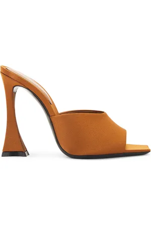 Saint Laurent Hall Mule Sandal in Brown