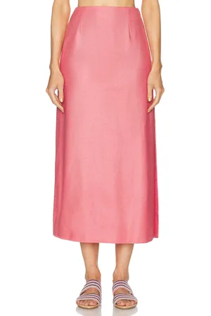 GABRIELA HEARST Defina Skirt in Pink