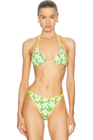 Heavy Manners X Elsa Hosk Double String Bikini Top in Green