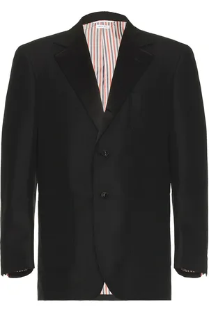 Thom Browne Unstructured Soft Shoulder Patch Blazer in