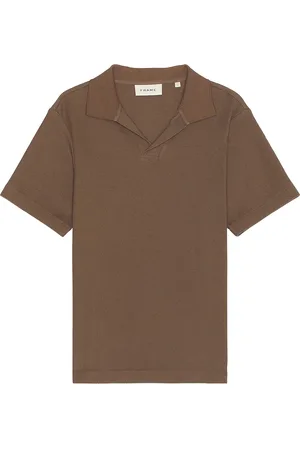 Frame Jacquard Polo in Brown
