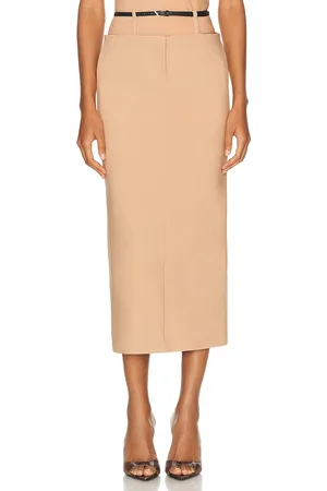 The Attico Midi Skirt in Neutral