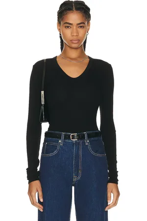 ENZA COSTA Rib Bold Long Sleeve Top in