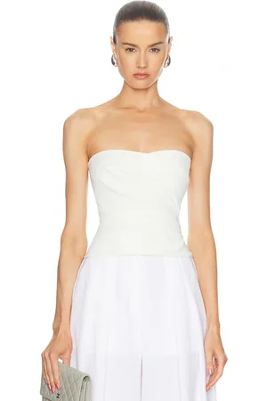 The Sei Strapless Pleat Top in