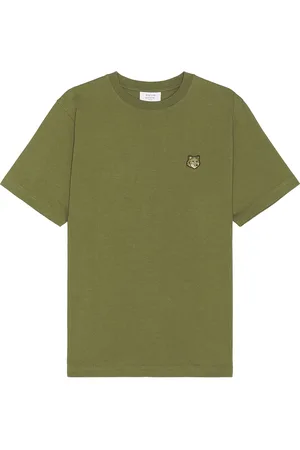 Maison Kitsuné Bold Fox Head Patch Comfort T-Shirt in Army