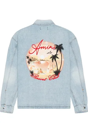 AMIRI Resort Club Coach Jacket in Denim-Light