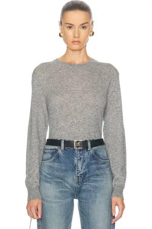 Saint Laurent Crewneck Sweater in Grey