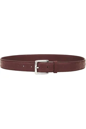 Rohe Ostrich Leather Belt in Brown