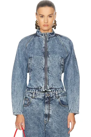 Alaïa Round Jacket in Denim-Medium