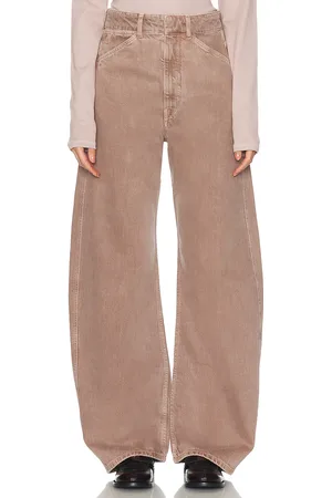 LEMAIRE High Waisted Curved Leg in Mauve