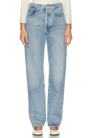 AGOLDE Kelly High Rise Relaxed Straight in Denim-Light