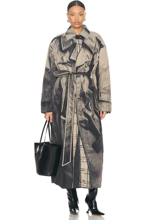 Jean Paul Gaultier Nylon Padded Trench in Beige
