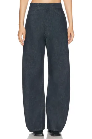 LEMAIRE High Waisted Curved Leg in Denim-Dark