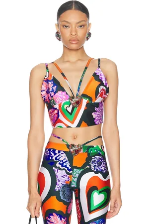 AREA Bustier Top in Orange