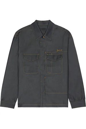 Givenchy Military Denim Jacket in Denim-Dark