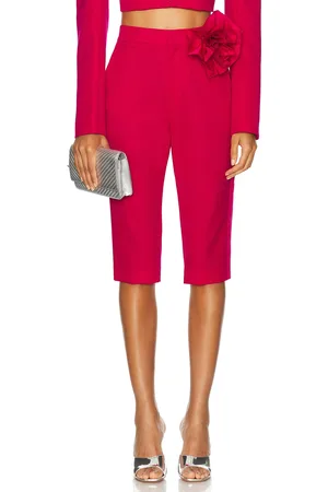 AREA Flower Corsage Tailored Short in Pink