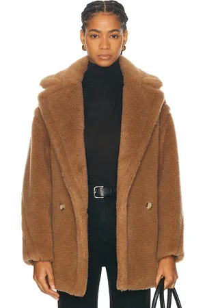 Max Mara Dramma Short Coat in Tan