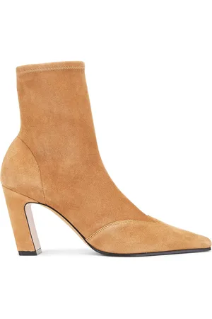 Khaite Nevada 85 Ankle Stretch Boot in Tan