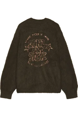 SACAI Gonz Mohair Knit Cardigan in Olive