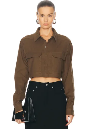 Rick Owens Cropped Shirt in Brown
