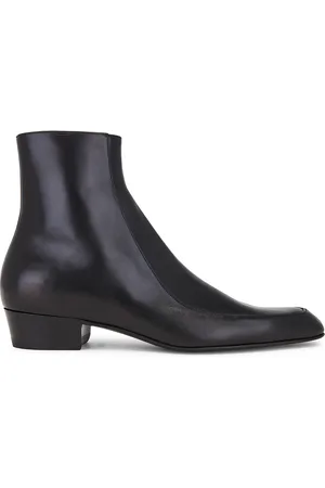 Saint Laurent Augustin 30 Zipped Booties in Black