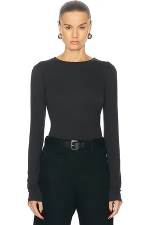 NILI LOTAN Long Sleeve Shirt in Black